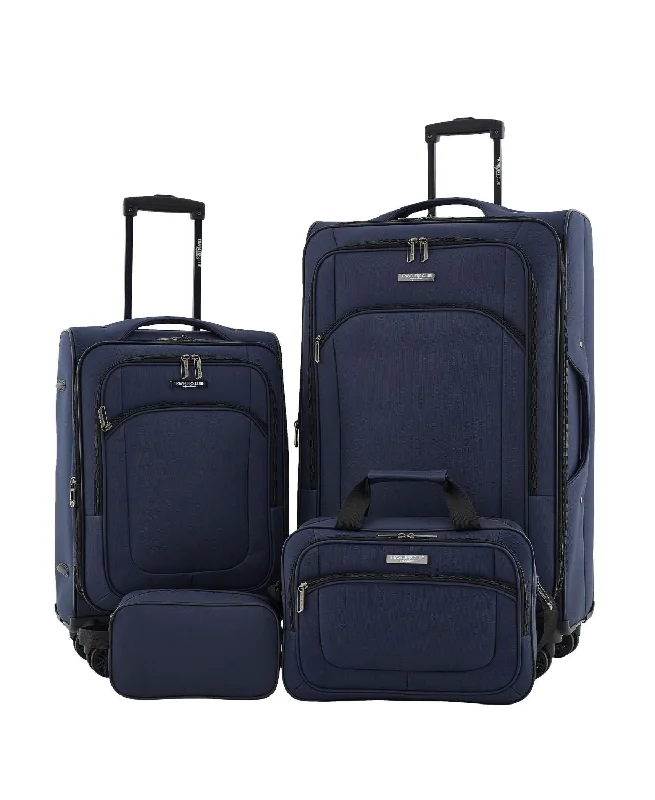 Suitcase for cold climates-Travelers Club Soulana 4 Piece Expandable Luggage Set