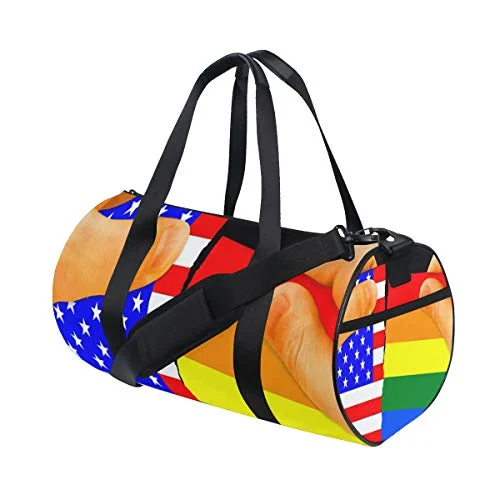 Duffle Bags for tests-Trump May Not Be Anti-GayTravel Duffle Bag Sports Luggage with Backpack Tote Gym Bag for Man and Women