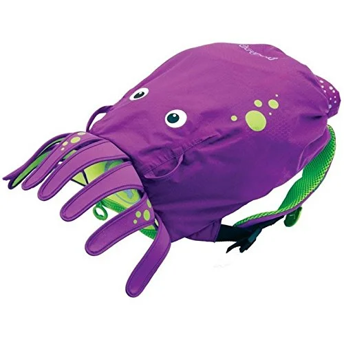 Suitcase with quick-access pockets-Trunki Paddlepak Inky The Octopus Purple Ride On