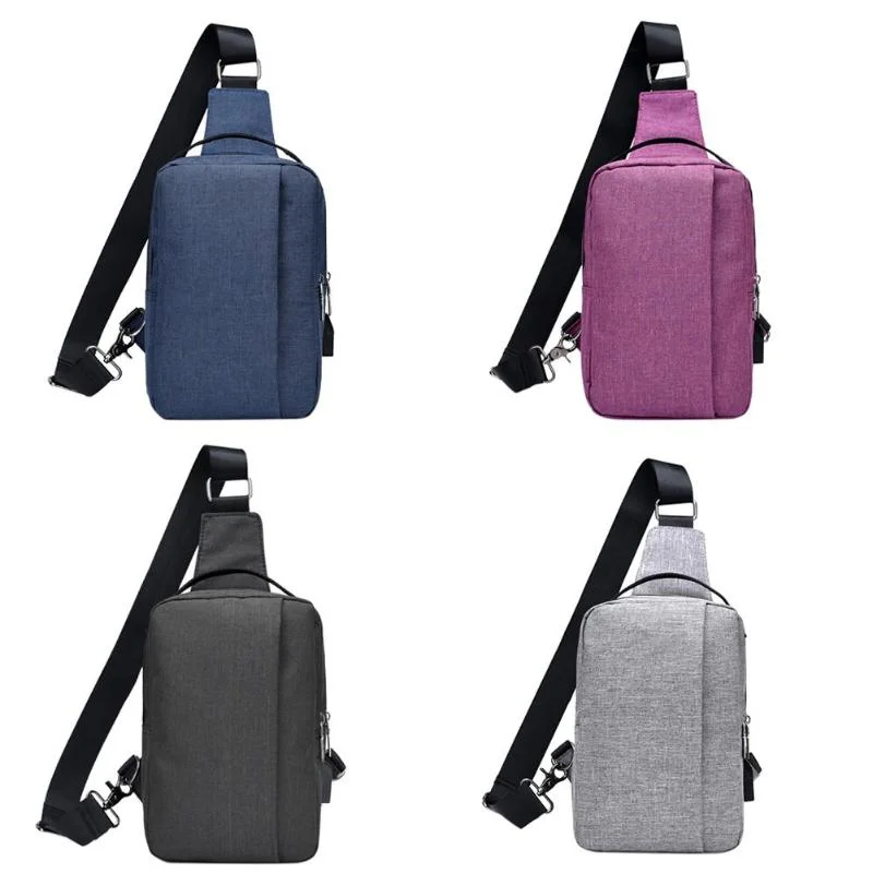 Crossbody for craft tools-Unisex External Usb Charge Chest Bags Men Chest Pack Travel Crossbody Bag Anti Theft Chest Bags