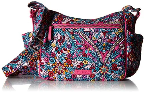 Crossbody with sharp design-Vera Bradley Iconic On The Go Crossbody, Signature Cotton, Kaleidoscope