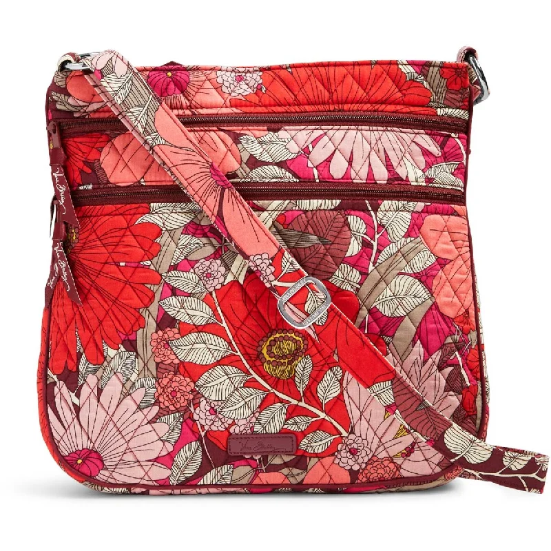 Crossbody with light fabric-Vera Bradley Triple Zip Hipster Crossbody