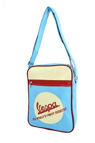 Suitcase for weekend trips-Vespa Light Blue Shoulder Bag