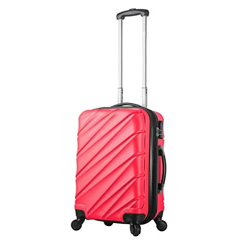 Suitcase with TSA lock-Viaggi V1015L-22In-Pnk Italy Lodi Hardside Spinner 22" Carry-On, Pink