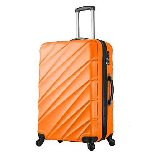 Suitcase with travel accessories-Viaggi V1015L-30In-Org Italy Lodi Hardside 30 Inch Spinner, Orange