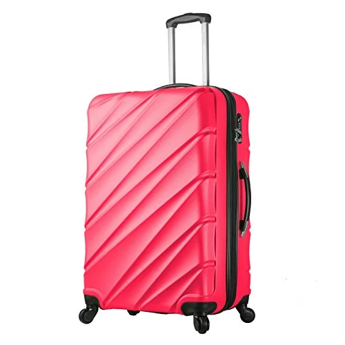 Suitcase for international flights-Viaggi V1015L-30In-Pnk Italy Lodi Hardside 30 Inch Spinner, Pink