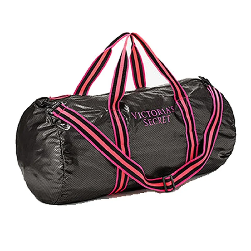 Duffle Bags for deals-Victoria's Secret Lightweight Packable Weekender Duffle Bag Black/Pink