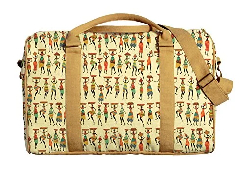 Duffle Bags for weightlifting-Vietsbay Women  African Women Pattern Printed Canvas Travel Duffle Bag Was_42