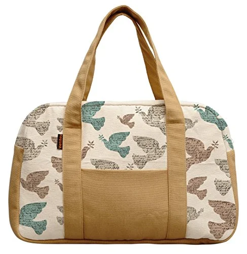 Duffle Bags for karate-Vietsbay Women Peace Dove Pattern Canvas Travel Duffle Bags Was_19