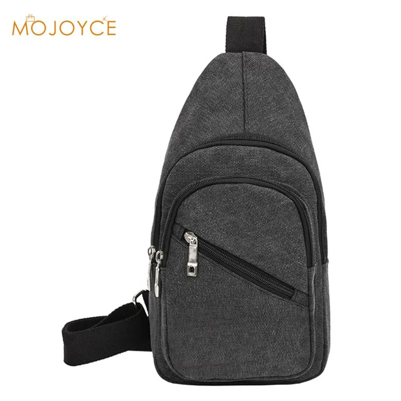 Crossbody with glowing trim-Vintage Men'S Messenger Bags Canvas Sling Shoulder Bag Casual Travel Chest Crossbody Bag Male