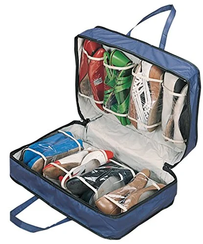 Suitcase with sleek logos-Walterdrake Blue Shoe Storage Travel Bag