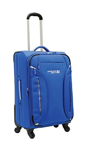 Suitcase with weatherproof shell-Westjet Feather Lite Lightweight Luggage Exp. Spinner 24"