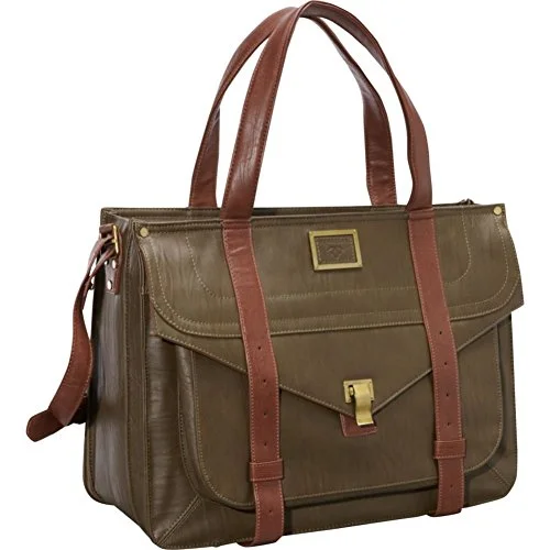 Suitcase for stylish travelers-Women In Business 15.6" Mercer Street Laptop Case, Olive