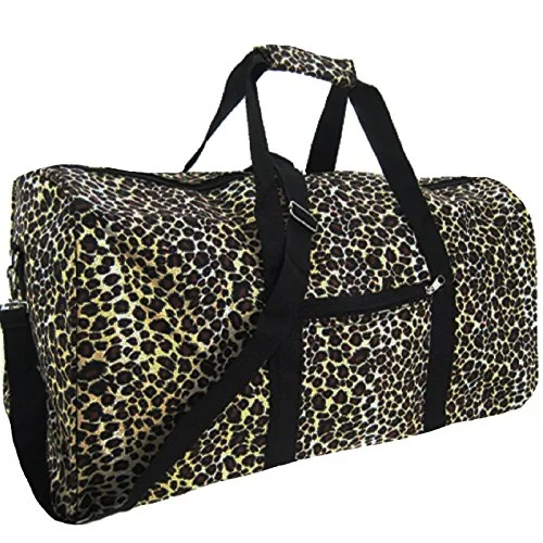 Duffle Bags for baggage claim-World Traveler 22 Inch Duffle Bag, Leopard, One Size