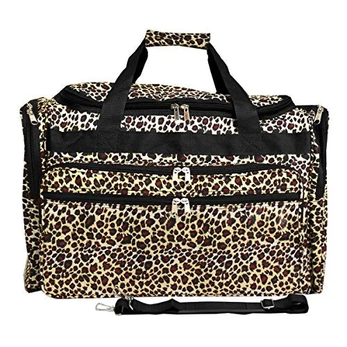 Duffle Bags for dorm life-World Traveler 22-Inch Travel Duffle Bag, Leopard