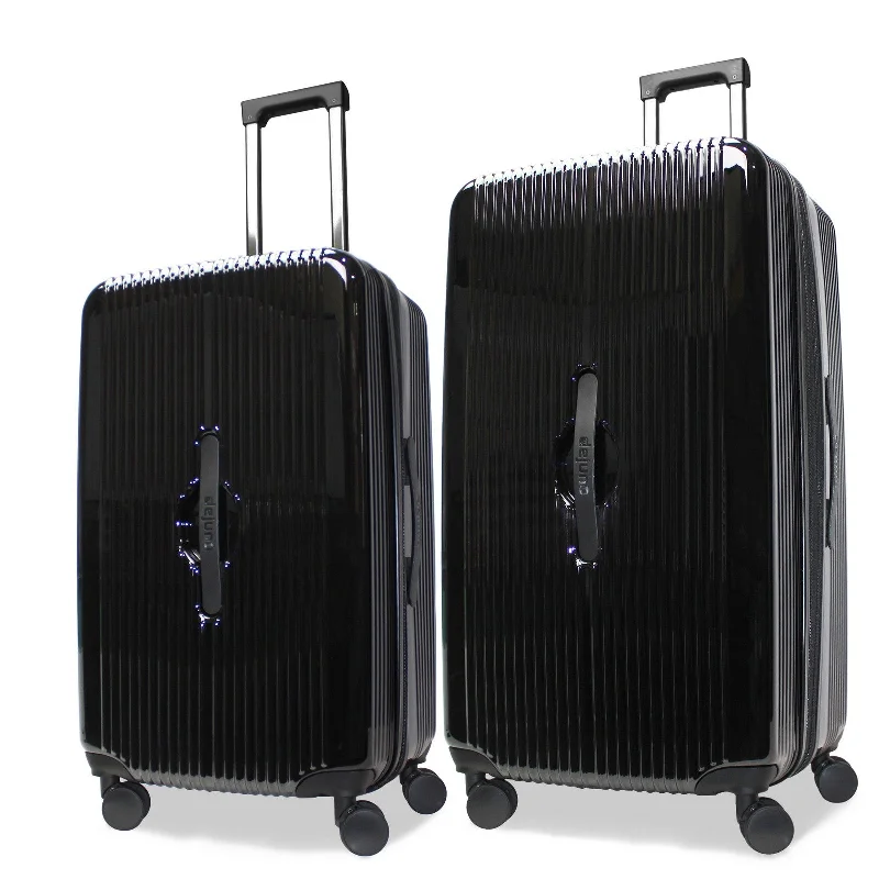 Suitcase for minimalist travelers-World Traveler Dejuno Colossus 2-Piece Hardside Expandable Spinner Luggage Set