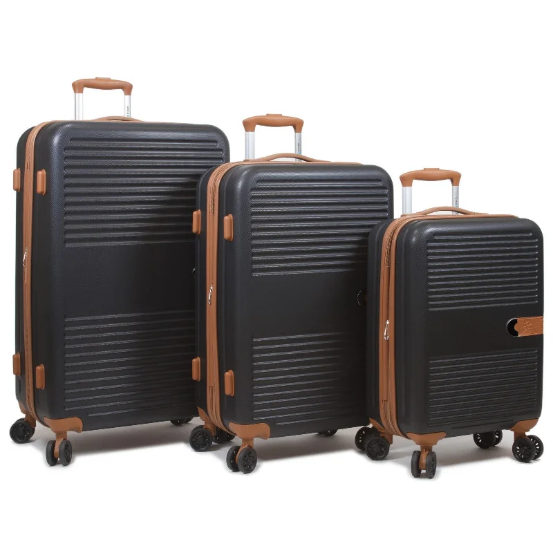 Suitcase for international flights-World Traveler Garland Hardside 3-Piece Luggage Set With USB Port