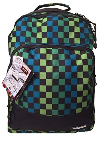 Suitcase for daily use-Yak Pak Empire Back Pack Turq/Green Check (Kz253-6482)