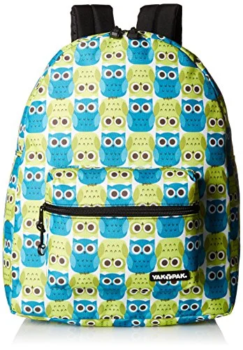 Suitcase with sleek straps-Yak Pak Nyc Classic Back Pack, Owl Love Green, One Size