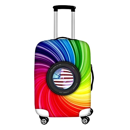 Suitcase with reinforced frame-Youngerbaby Flag Spandex Travel Suitcase Elastic Luggage Protective Covers18"-30"