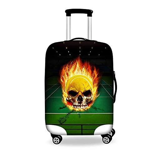 Suitcase for kids’ travel-Youngerbaby Skull Luggage Cover Spandex Travel Suitcase Protective 18/20/24/28 Inch