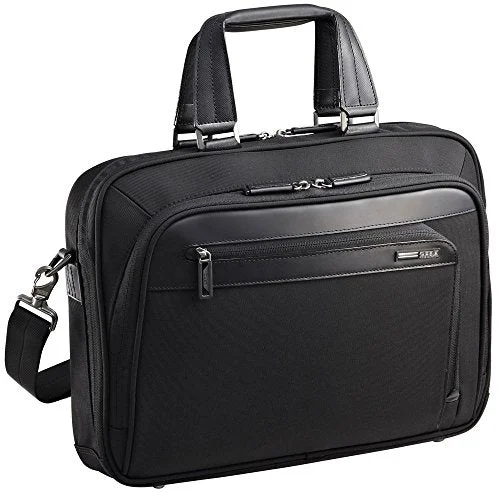 Suitcase with waterproof shell-Zero Halliburton Profile 3 Inch Slim Computer Brief, Black, One Size